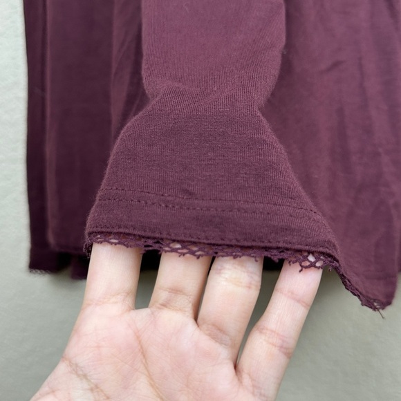 American Eagle Outfitters Maroon Lace Sleeveless Pullover Dress Size X-Small - Picture 6 of 12
